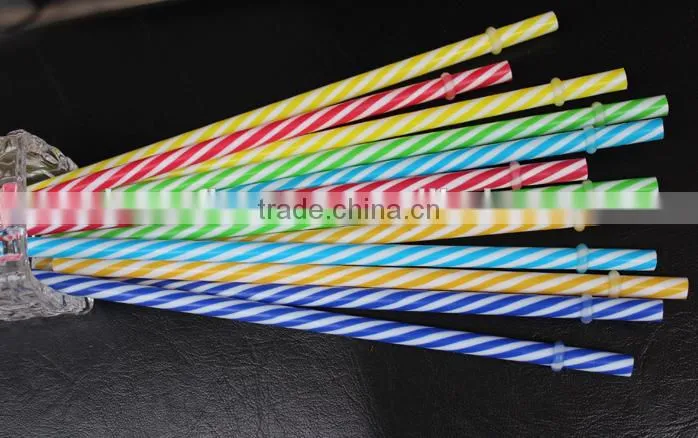 Reusable Straws Color Hard Plastic drinking straws