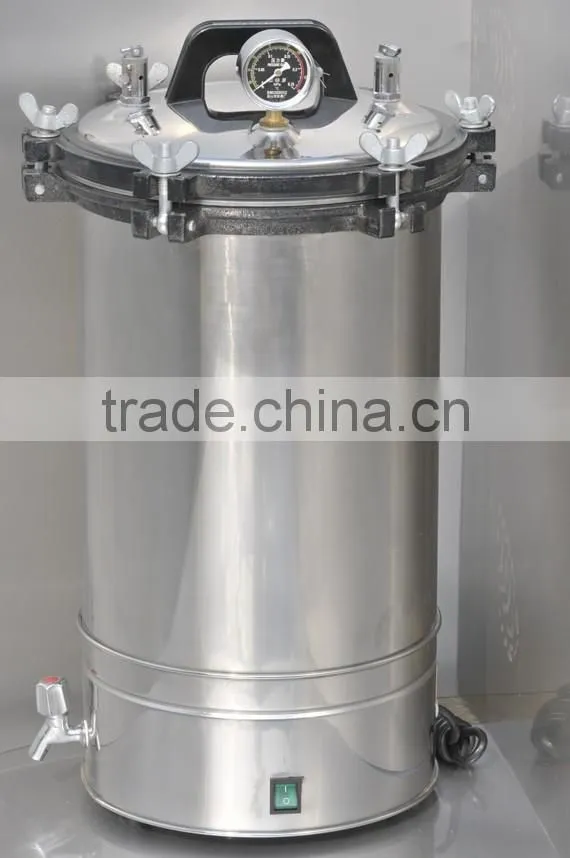 Stainless steel portable dental autoclave