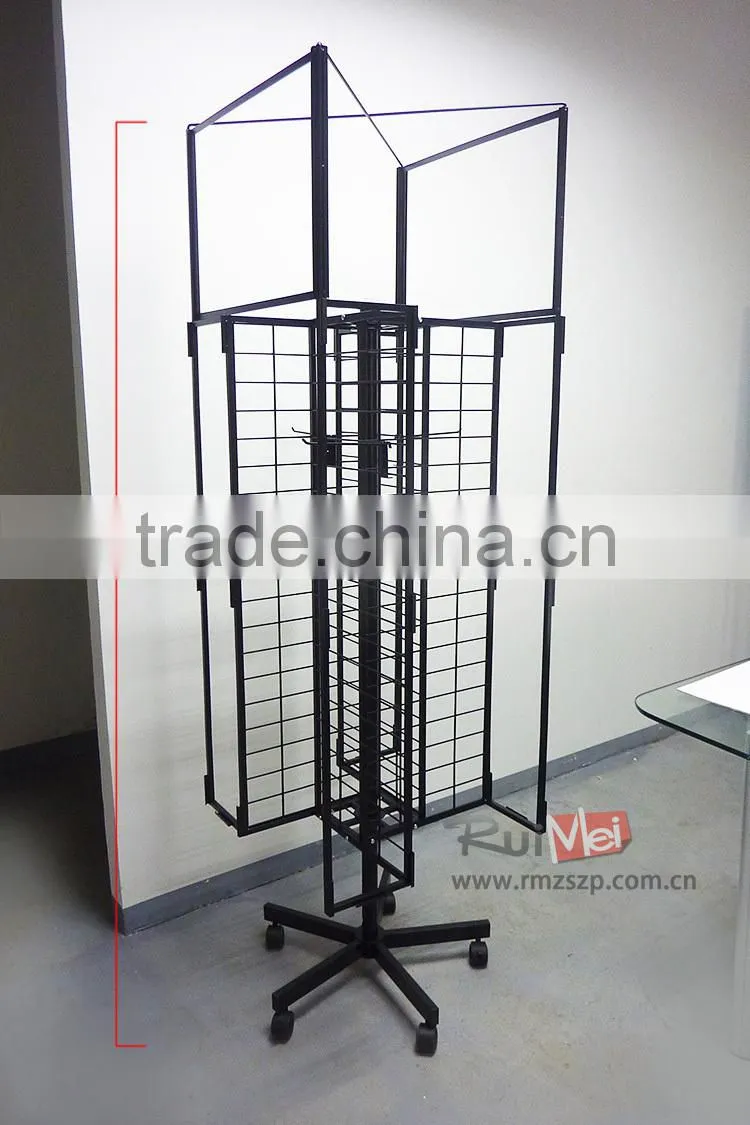 4-side rotating metal gloves display counter