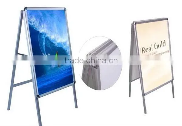 Folding silvery metal promotional display