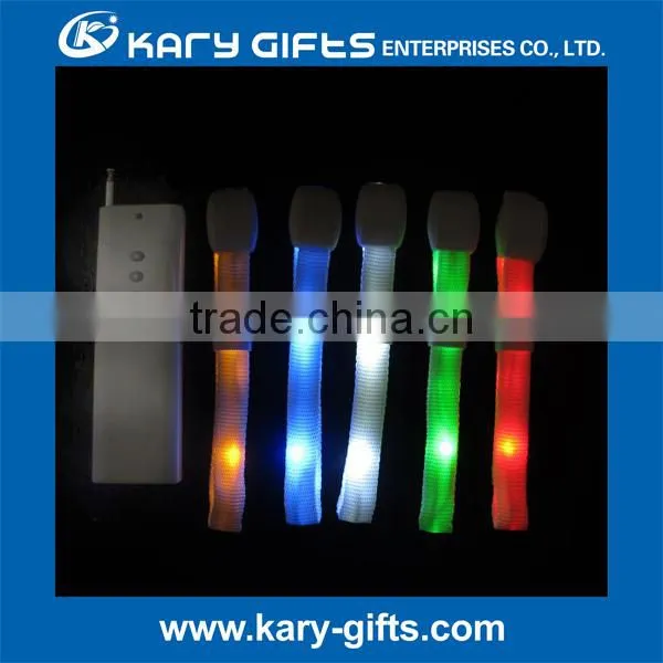 Silicone bright remote radio controlled led wristband light