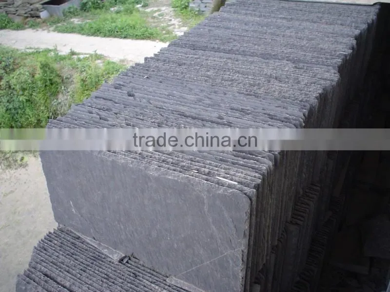 Round black slate