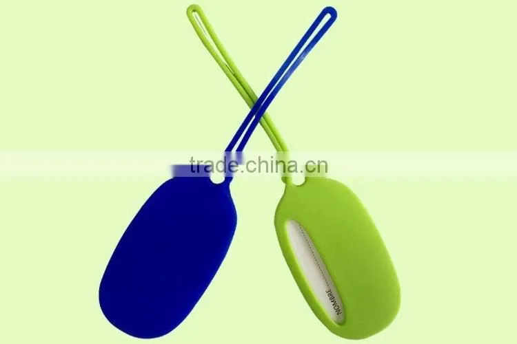 Eco-friendly silicone luggage tag with custom logo