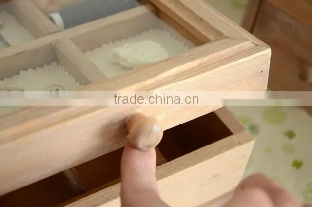Rural style wooden sewing box