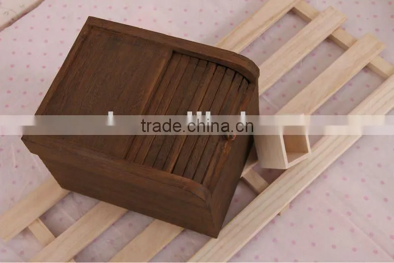 Carbonation of restoring ancient style wood recycle kitchen rice square kitchen bin