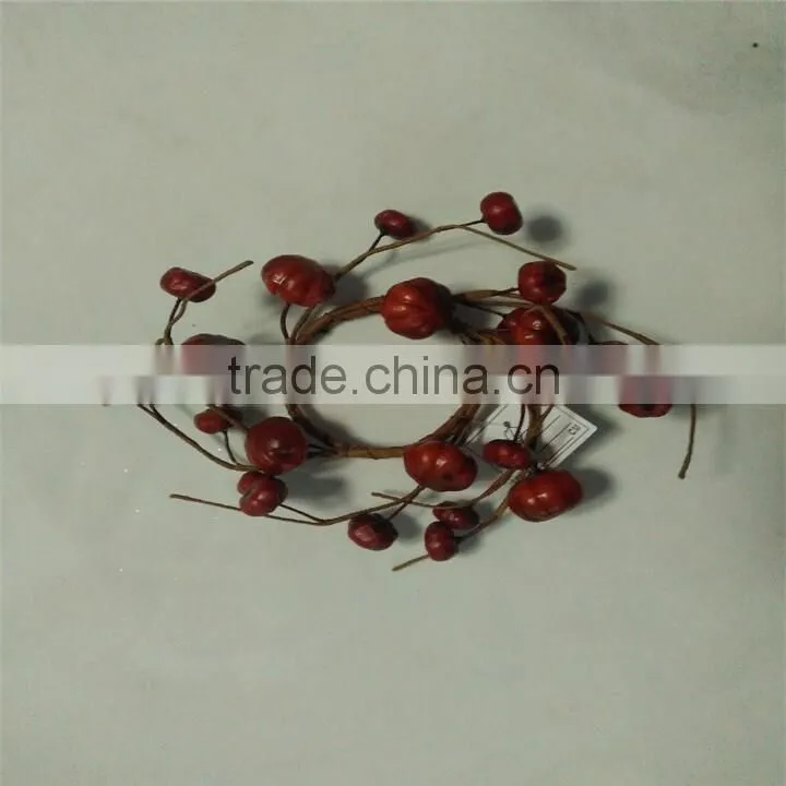 Natural material winter festival decorative candle ring wreaths decorative wreath