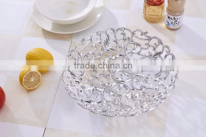 gold fruit plate decorative indian serving tray
