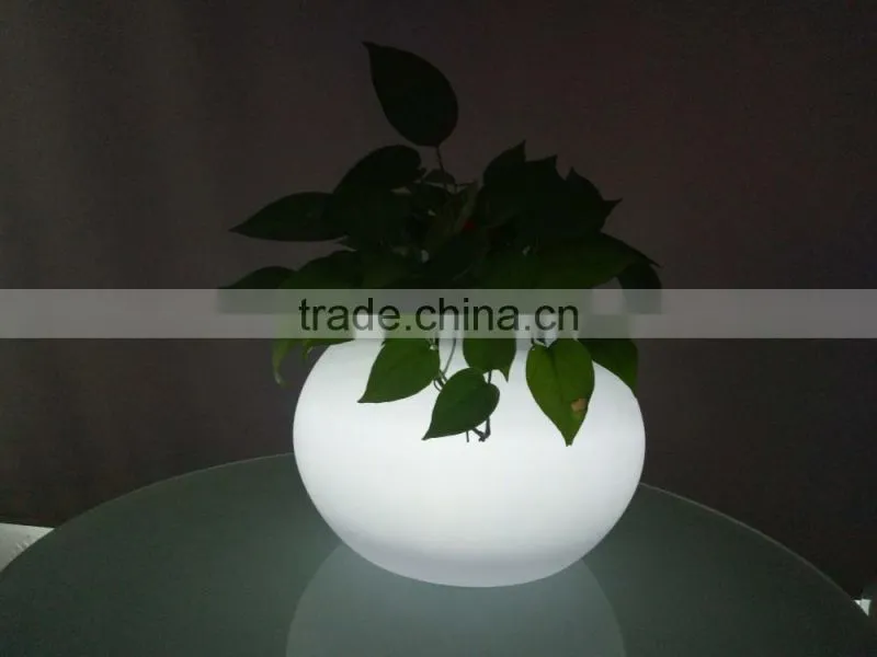 Infrared remote control PE plastic display led flower pots