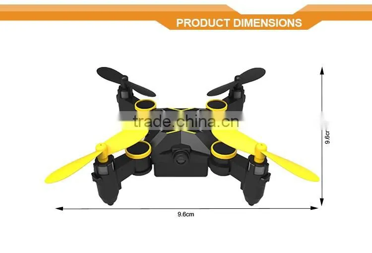 Pocket Drone LED Light 6 Axle Gyro Headless Quadcopter Foldable RC FPV Race Drone