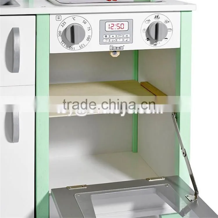 New design luxurious white wooden boys play kitchen for kids W10C279