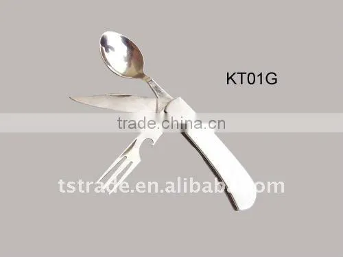 2014 Picnic multi pocket stainless steel barbecue tool set outdoor tableware(K9003-1)