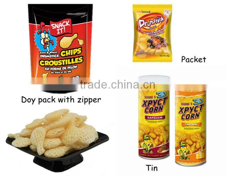Crispy drumsticks corn snacks