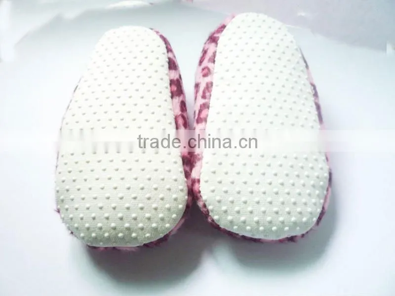 fashion leopard baby shoes soft cotton material for glue any decorate in the back