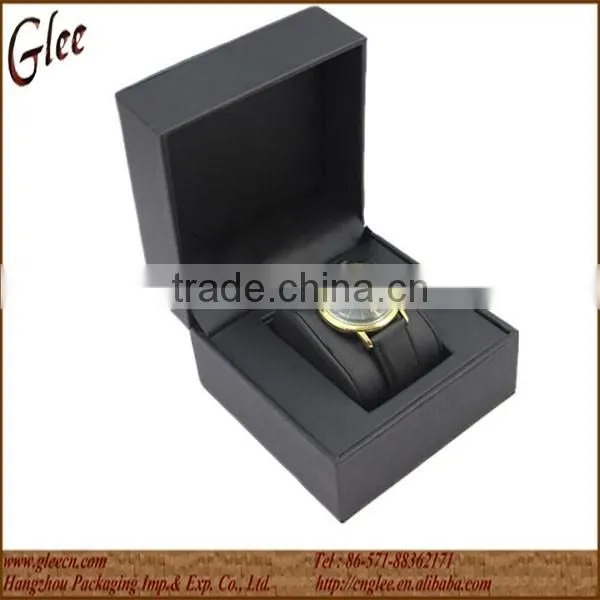 Black PU leather men's watch case gift box