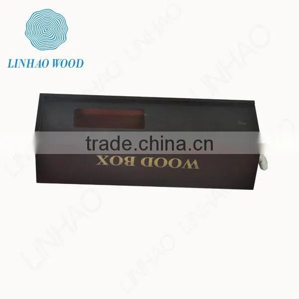 fashionable & modern wooden wine box with sliding lids