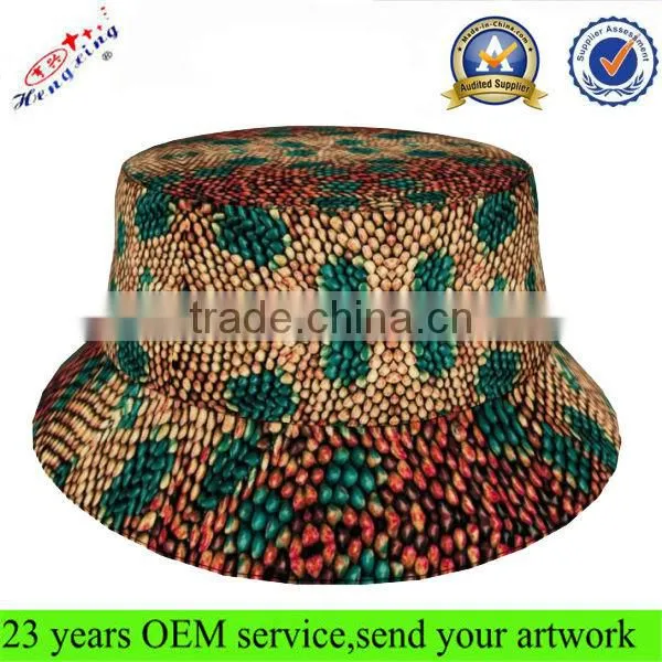 Wholesale Custom Flamingo Stylesh Bucket Hat/ Digital Printing Bucket Hat