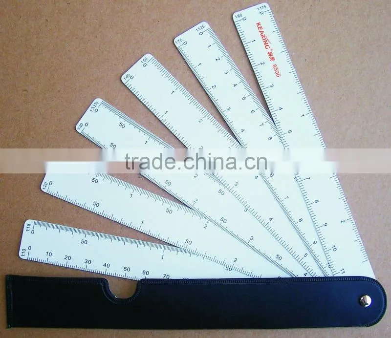 Kearing One Set Of SIx Plastic Fan Shaped Scale Ruler For Design