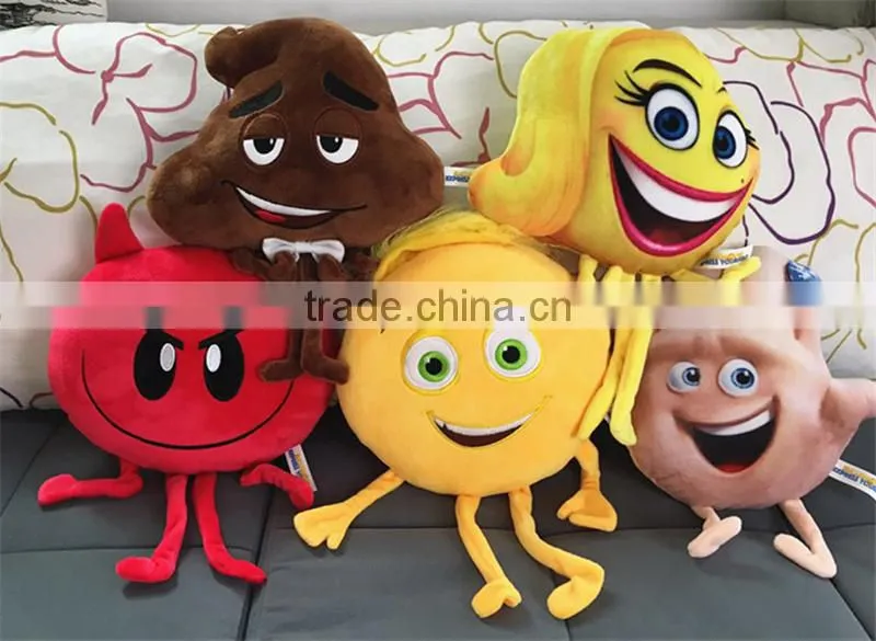 Cartoon characters Fantasy Adventure Emoji Movie plush toys for baby kids