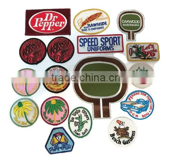 2017Customized 3D logo Embroidery Patch, Embroidered Patch for garment