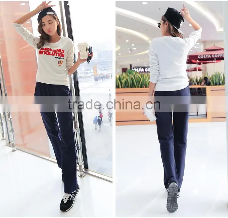 Womens Fashion Drawstring Elastic Waist Pants Casual Pants 2015