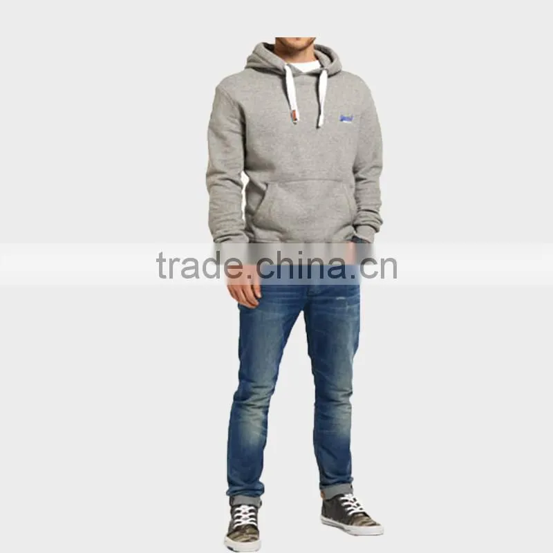 100% Cotton Men's Grey Hoodies