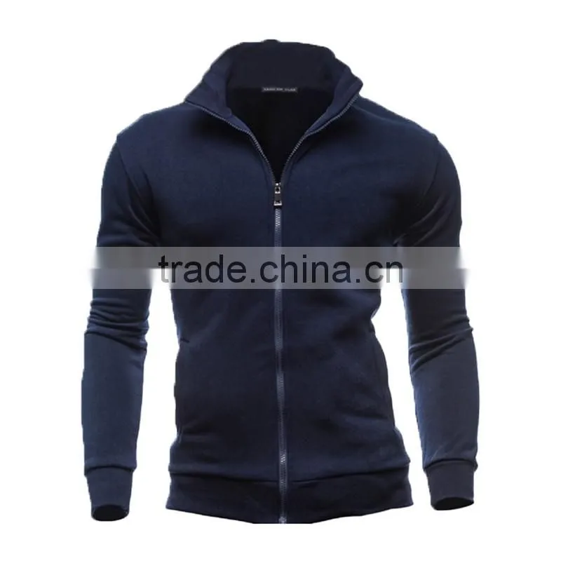 Wholesale blank custom hoodie sports gym tracksuit mens hoodies and sweatshirt cotton casual plain zipper hoodie with pocket