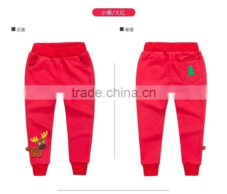 China Supplier Boy Trousers Wholesale100%Cotton Kids Wear Casual Children Embroidery Trouser Pants
