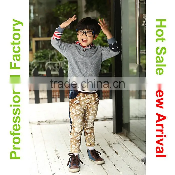 Fashion design cotton warm boys kids sporting clothes