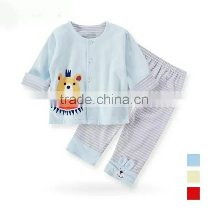 baby fasion suits cute suits baby t-shirt with bear and strip pants