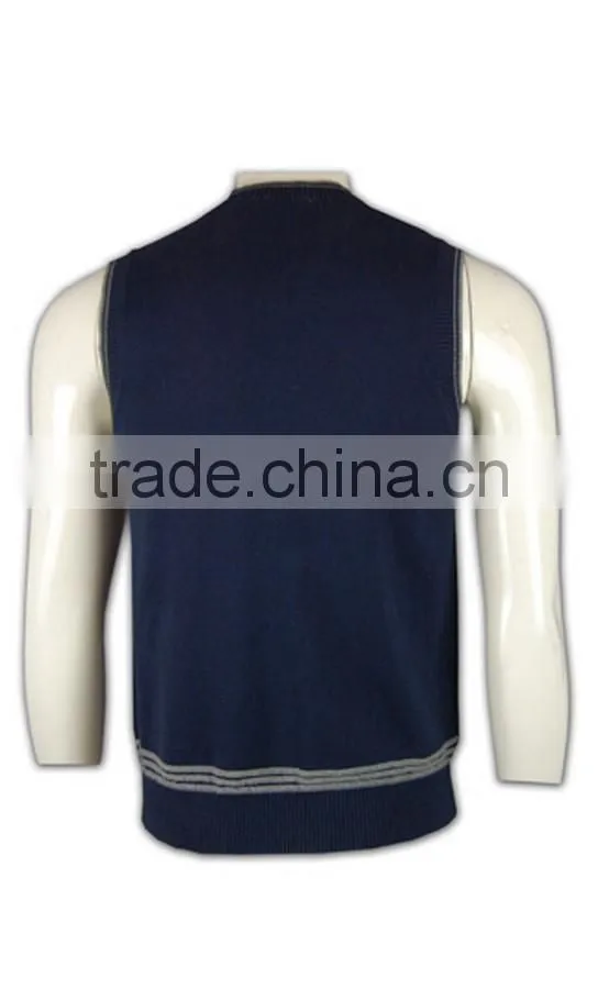ISO9001/BSCI Manufature v-neck navy blue wholesale cheap sweater vest