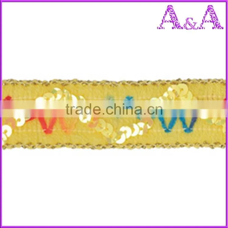 Wholesale black braided embroidered woven decorative metal chain trim