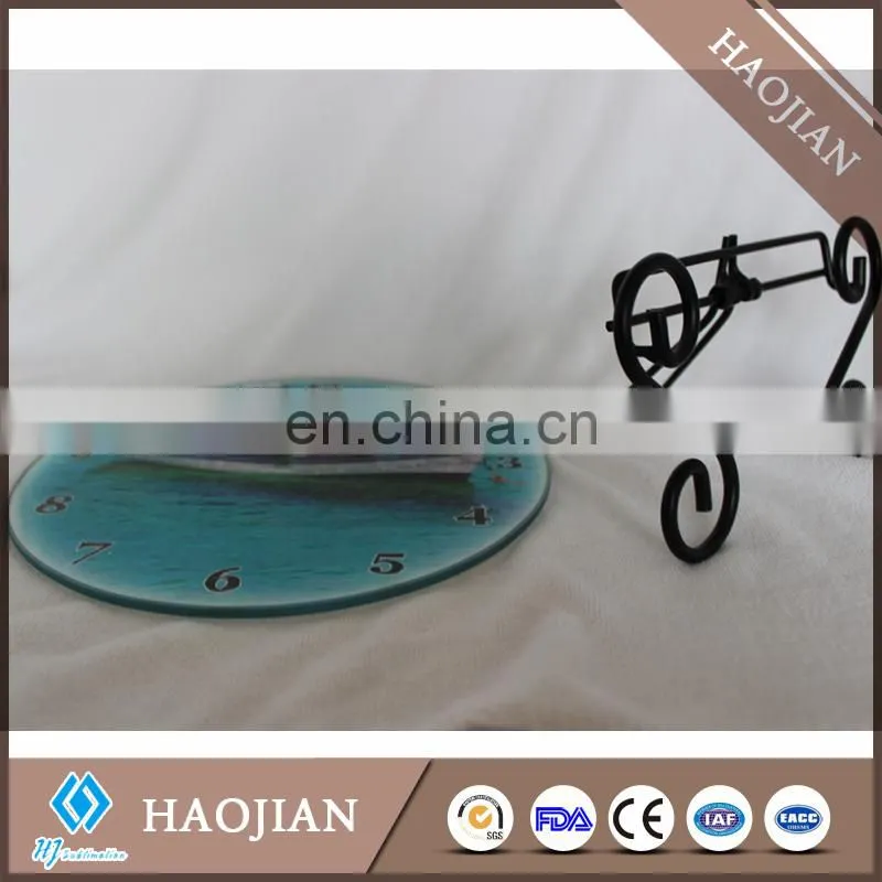 Sublimation blank tempered glass clock face glass clock