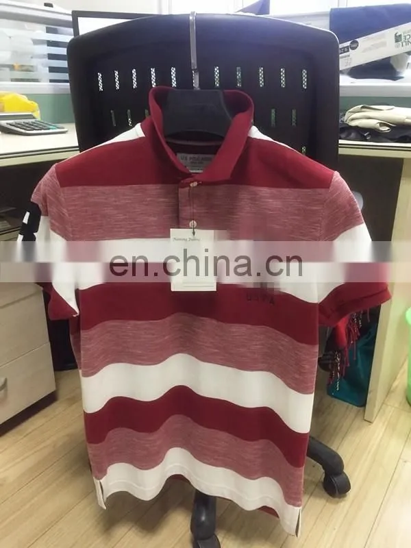China Supplier Custom Mens Cotton Polo Shirt, Yarn Dyed Stripe Bulk polo shirts