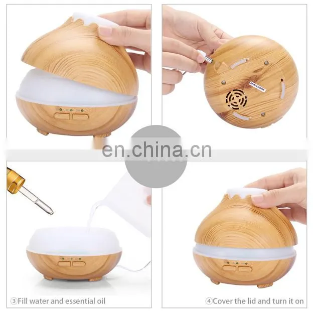 150ml 14 color lights wood grain cool mist humidifier ,Aroma Essential Oil Diffuser