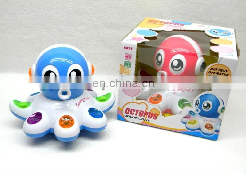 battery control move octopus with flashing and music HC100210