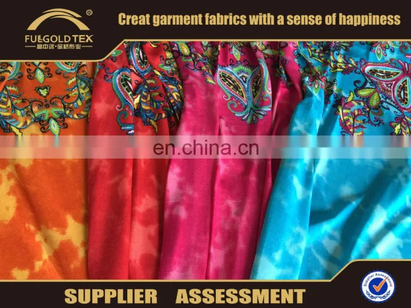 2016 fashion knitting spandex fabric paper printed gold stamp flower fabric in keqiao shaoxing china fullgold