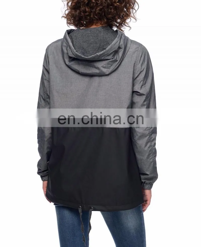 Custom coach jacket Nylon coaches jacket Hooded lightweight windbreaker jacket