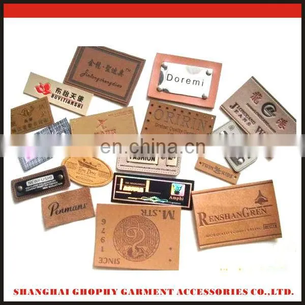 jeans leather patch with metal