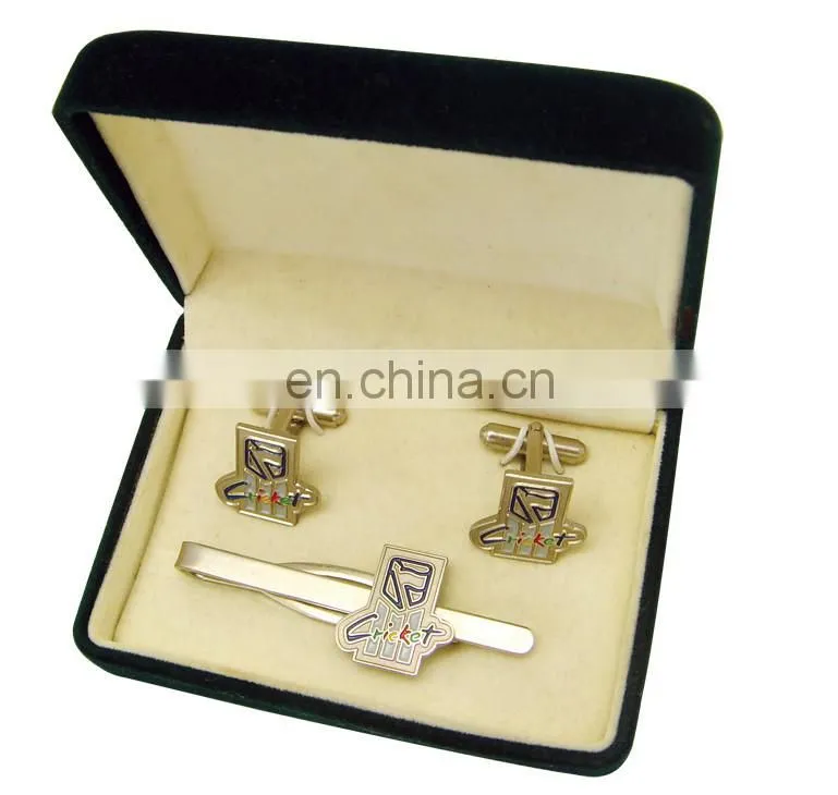 cheap stainless steel cuff link & tie clip