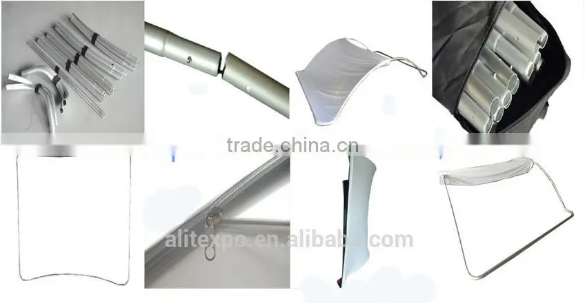 Custom company logo printed fitted stretch stand display kiosk, display equipment