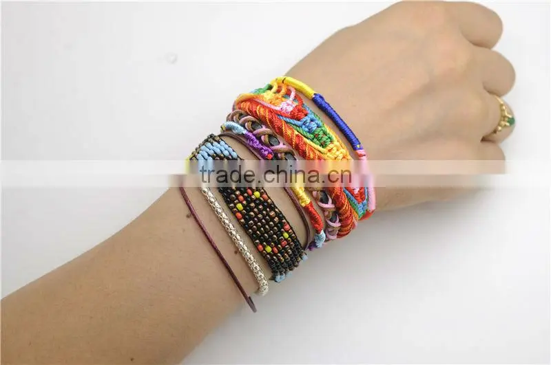 Handmade Woven Bohemian Bracelet With Magnetic Clasp