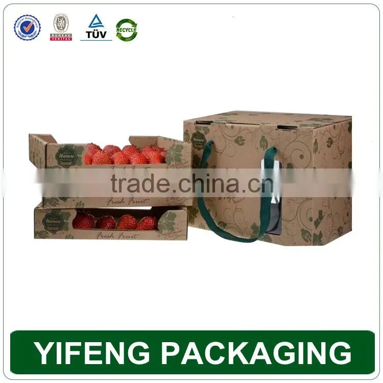 2016 guangzhou factory Custom recycle boxes for packing strawberry