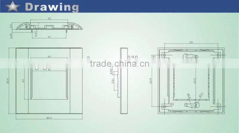 80*80 Cat6 Network faceplate frame