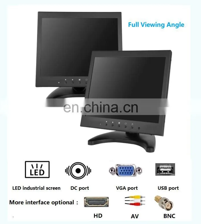 Metal case 10 inch Touchscreen display mini lcd touch monitor screen computer for pc