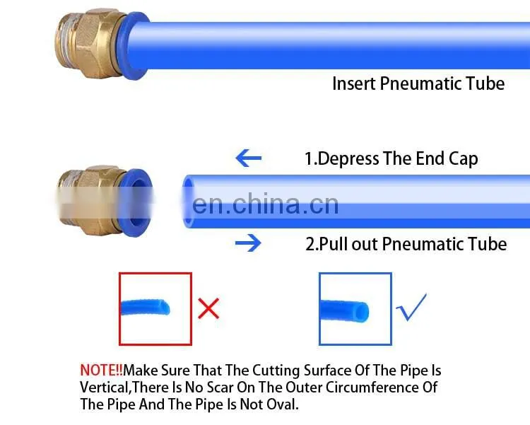 Pneumatic Union One Touch 4MM 6MM 8MM 10MM Air Hose PU Straight Quick Connector Fitting For Tube