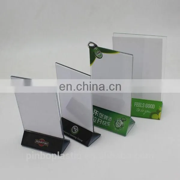 Triangle Table Top A3 A4 A5 A6 Insert Plastic Acrylic Sign Holder for Restaurant