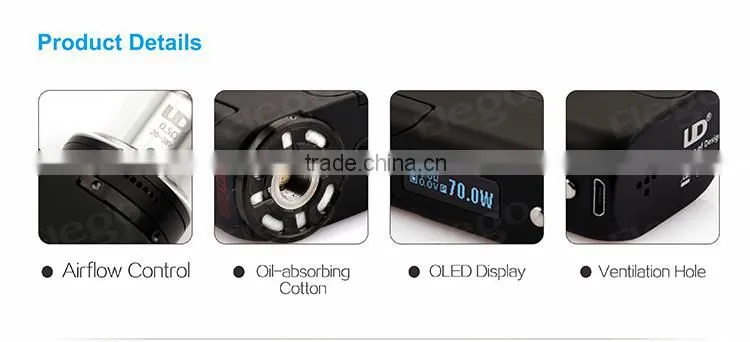 Newest 2016 Arrival Youde first starter kit with UD Balrog 70w TC mod and BALROG tank 70W from Elego wholesale UD BALROG 70W