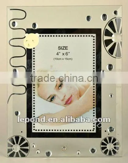 acrylic beads glass photo frame