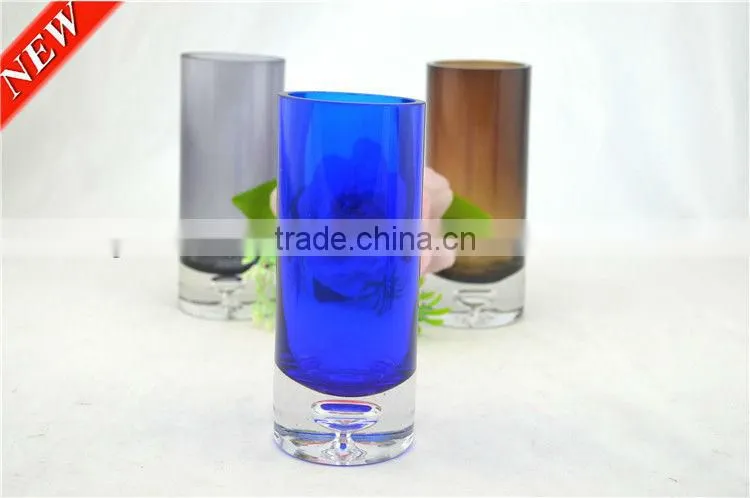 flowers made of colored glass vase
