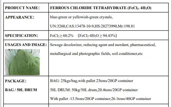 ferrous chloride tetrahydrate